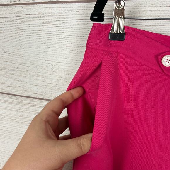 Lauren Ralph Lauren Women's Pink 100% Silk Straight Leg Pants Size 14 Petite - Picture 5 of 10